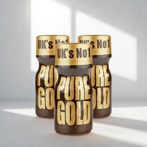 Triple pack of Pure Gold 10ml poppers UK with FREE delivery